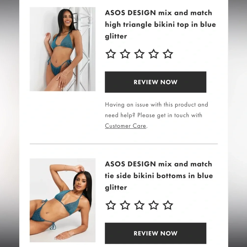 ASOS Glitter Bikini - Picture 1 of 2